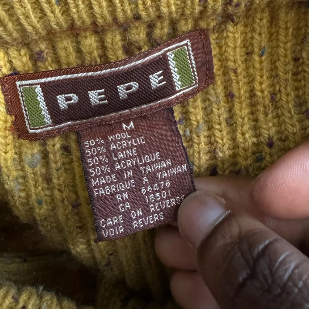 Pepe Jeans Men's Yellow Crewneck Sweater Sz M